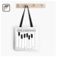 Salomia White Graphic Printed Tote Bag with Mini-Pocket and Zip