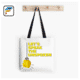 Let's Speak the Unspoken White Graphic Printed Tote Bag with Mini-Pocket and Zip