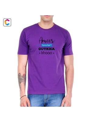 Gutka Crew neck Purple T-shirt 