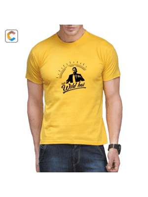 Kaffi wild hai yellow T-shirt