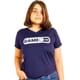 Game On - V Neck Women's Navy Blue T-shirt