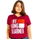 Life Long Learner - V Neck Women's Maroon T-shirt