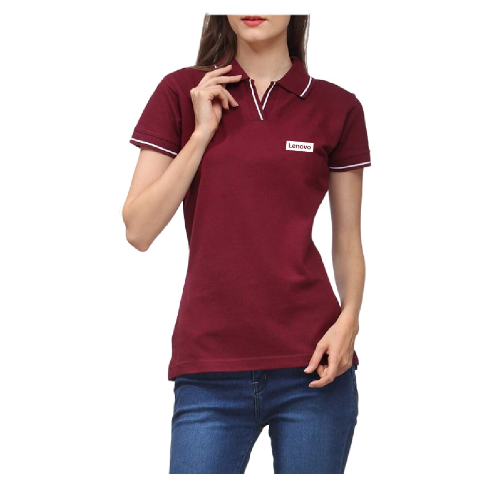 maroon polo shirt womens