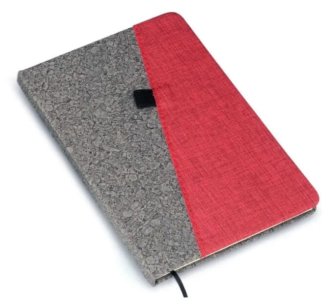 Gray PU With Linen A5 Notebook