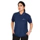 Indian Terrain Jacquard Collar Solid Women T-Shirt-Navy Blue